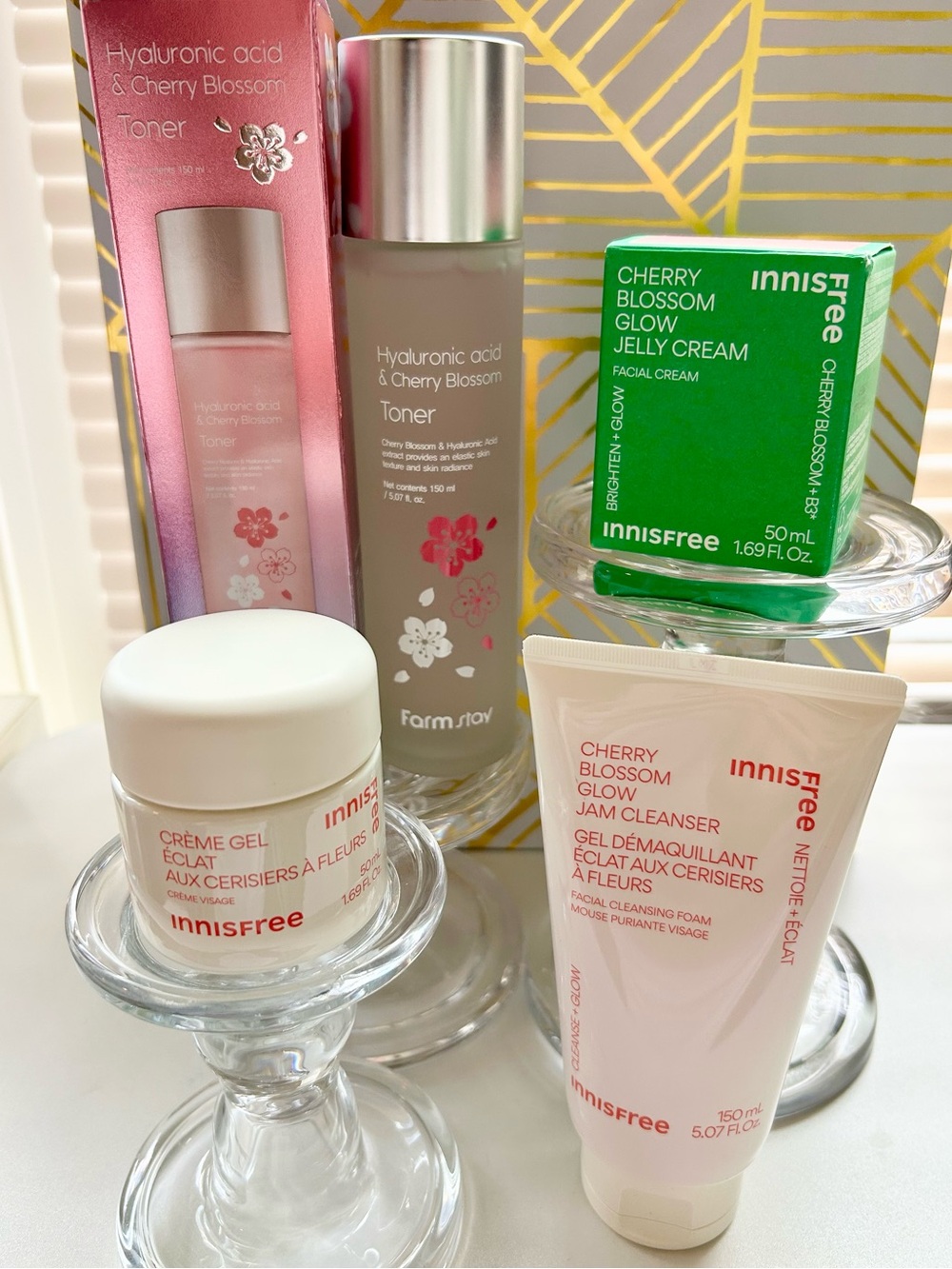 ✨ 🍒 Complete 3-piece Cherry Blossom K-beauty skincare set – NIB factory sealed 🍒